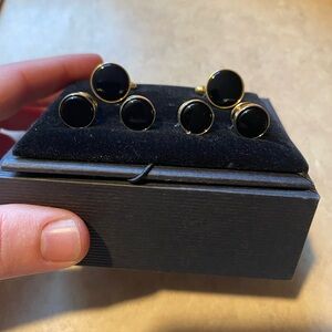 New Men’s Pronto Uomo Black Suit Cufflinks Formal Business Wear Accessories Desi